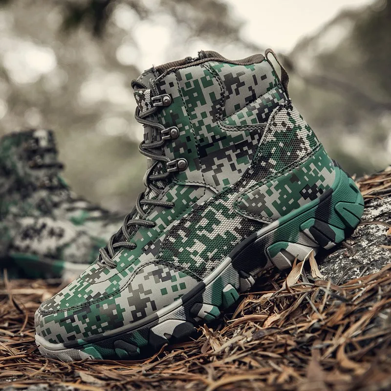 

Men's Hiking Shoes, Outdoor Beach Shoes Rubber Soled Chelsea Boots Hiking Midsole Green Military Boots Hiking Ankle Boots Design