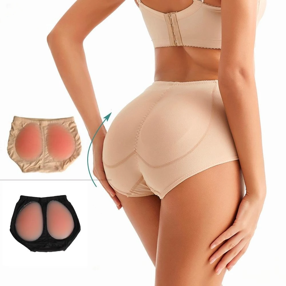 

LIIFUN Silicone Sexy Padded Panties Buttock Shapers Lifter Shapewear Butt Hip Enhancing Knickers Safety Panty Push Up Lingerie