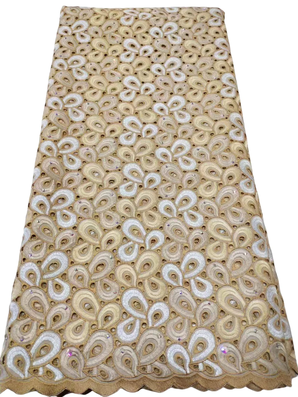 Best Grade King's Wear African Embroidery Lace Austria Big Cotton 100% Original Switzerland Fabric for Men & Women Celebrants 41