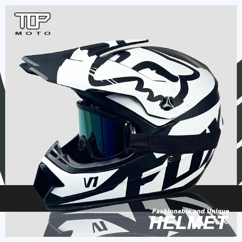 

Kids Motocross Safety Helmet Solid Protection for Off-Road Downhill ATV & Cross Activities 3 Free Bonus Gifts