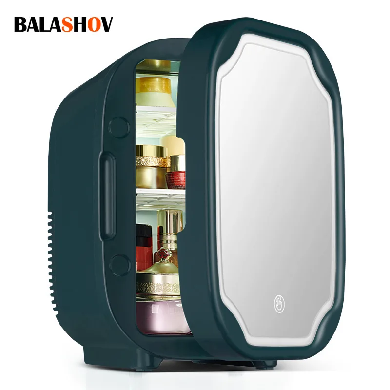 

Mini Refrigerator With LED Light Cosmetic Skincare Refrigerators Makeup For Home Office and Car Portable Fridge Cooler Warmer