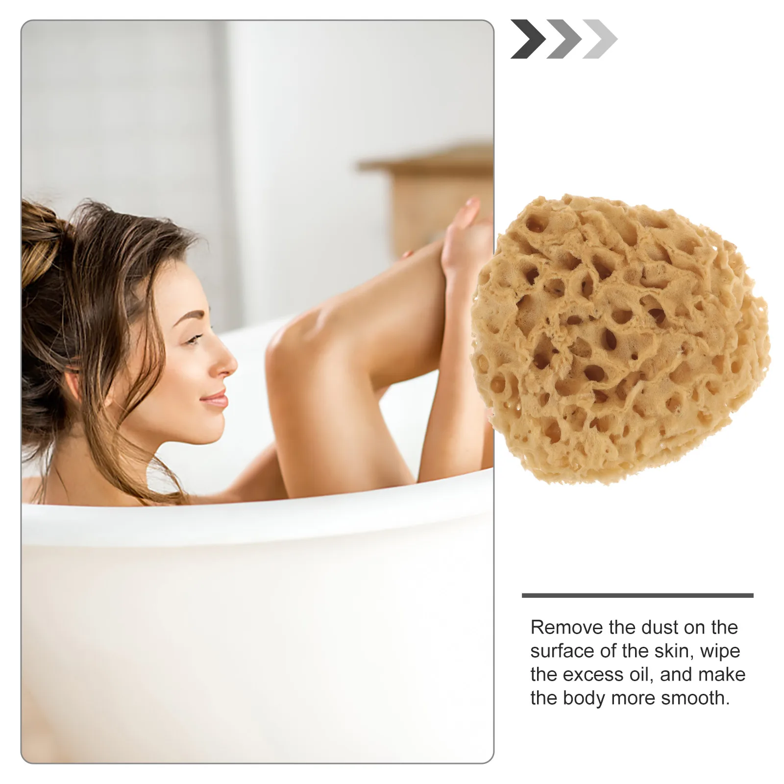 

Natural Sponge Bath Ball Honeycomb Shower Sponge Exfoliating Body Scrubber for Back Cleaning Bathing Supplies Hygienic