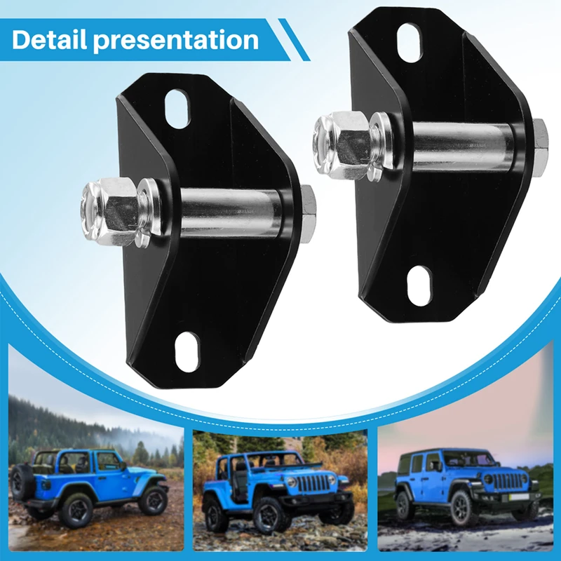 2Pcs Rear Upper Shock Bar Pin Eliminator Kit For Jeep Wrangler TJ XJ ZJ LJ 1984-2006 1204800