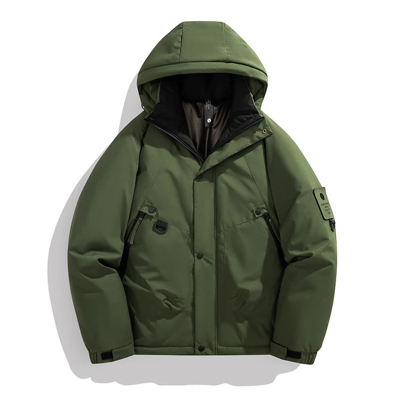Men's Fashion Windbreaker Autumn Winter Parka Coat Male Jacket Windproof Casual Overcoat Warm Hombre New Streetwear Outdoors