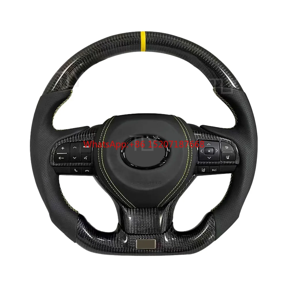 For 18-23 Lexus ES IS GS RC GS300 Carbon Fibre Auto Parts Premium Custom Real Carbon Fiber Steering Wheel