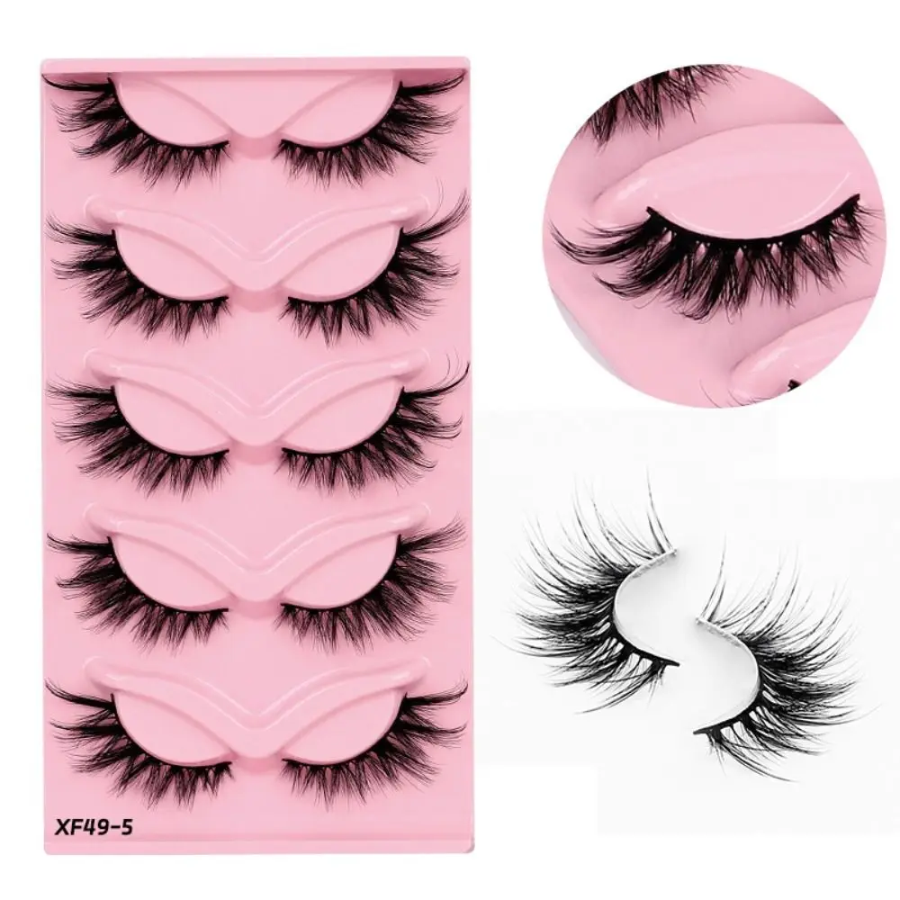 New Natural Appearance False Eyelashes Mink 13mm Fake Eyelashes Fluffy Long Soft Cat Eyelashes Women Girls