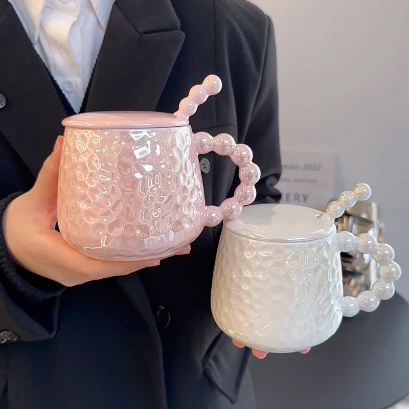 

White Espresso Coffee Cup Handle Reusable Lids Cappuccino Coffee Cup Travel Espresso Bule De Cafe Porcelana Home Decoration