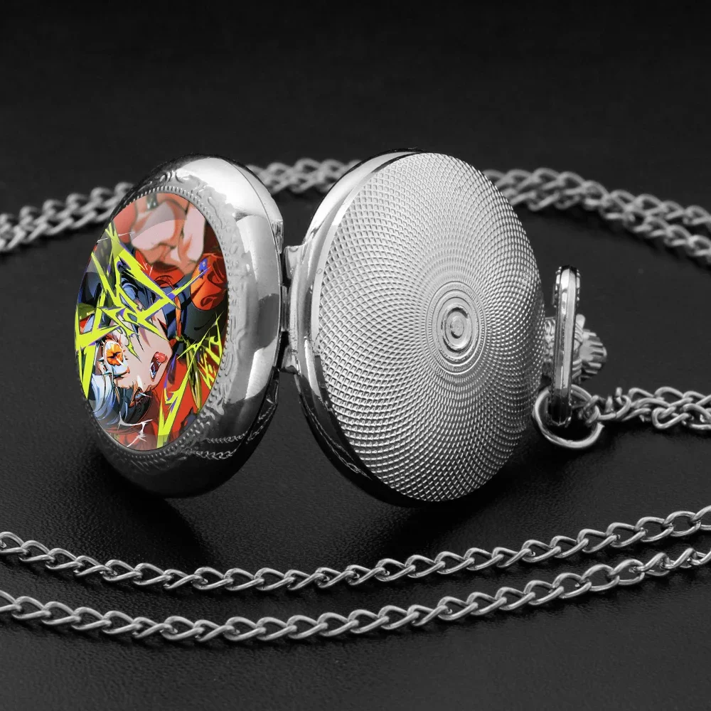 Exquisite Animation Design Glass Dome Pocket Watch – Quartz Movement, Arabic Numerals Dial & Durable Chain, Perfect Gift