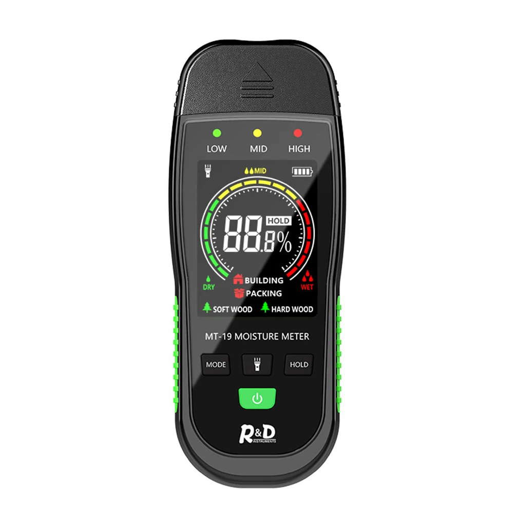 Medidor de humedad Digital con apagado automático, Detector de ladrillos de hormigón de 2 pines, medidor de humedad portátil para paredes, leña, paneles de yeso, hormigón