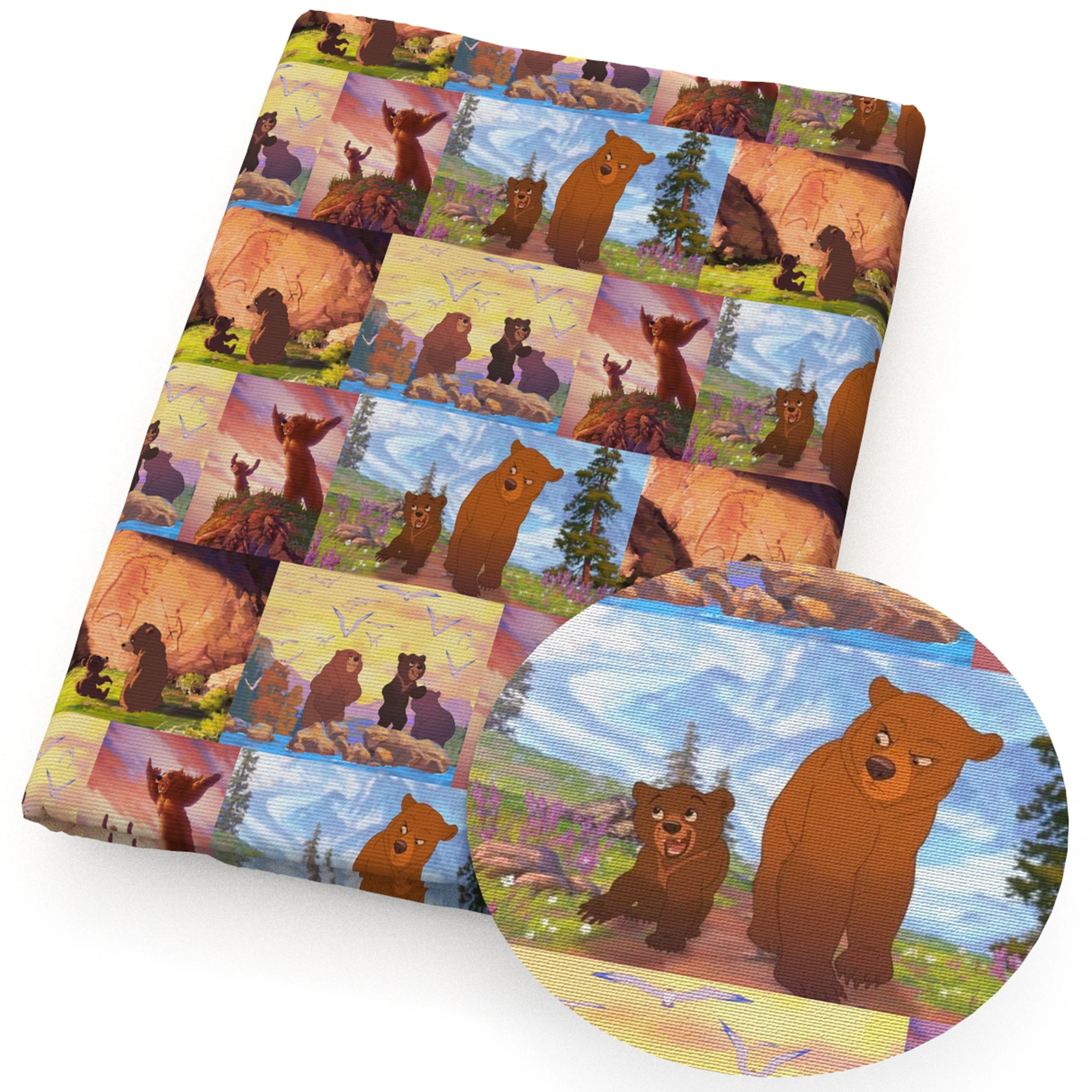 Disney Brother Bear Cotton Fabric Printed Cloth Sewing Quilting For Patchwork Needlework DIY Handmade Material Accessories