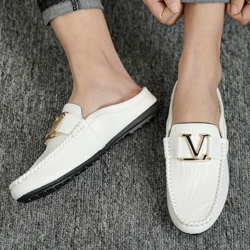 

Мужские шлепанцы на плоской подошве, летние полумаскалено, модные шлепанцы высокого качества из ЭВА 2025, дешевая обувь в корейском стиле