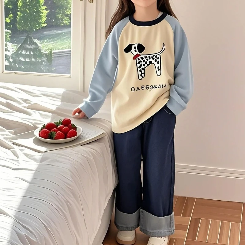 Baby Boys' Girls' Cotton T-shirts Color-blocking Long-sleeved Tshirts Casual Fashion Children's Clothing Base Shirts