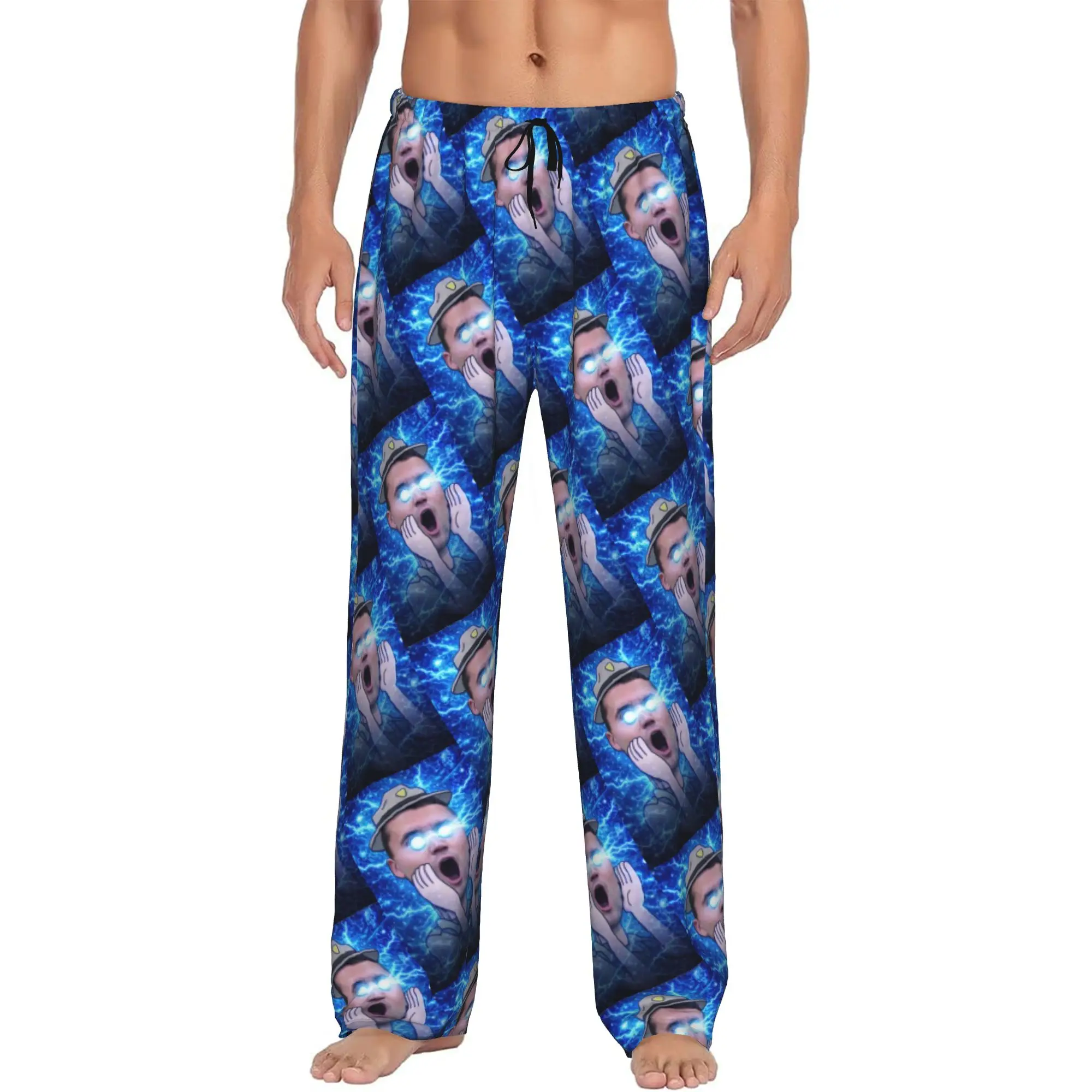 

Custom C-Charlie Funny K-Kirk Pajama Pants Sleepwear Men's Elastic Waistband Sleep Lounge Bottoms with Pockets