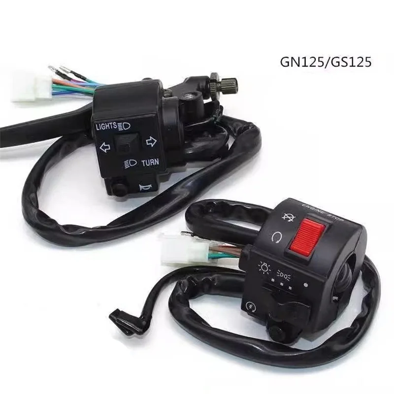 Right Left Handlebar Headlight Kill Assembly For Suzuki GS125 GN125 Parts Moto Items Motorcycle Handle Block Switch Accessories