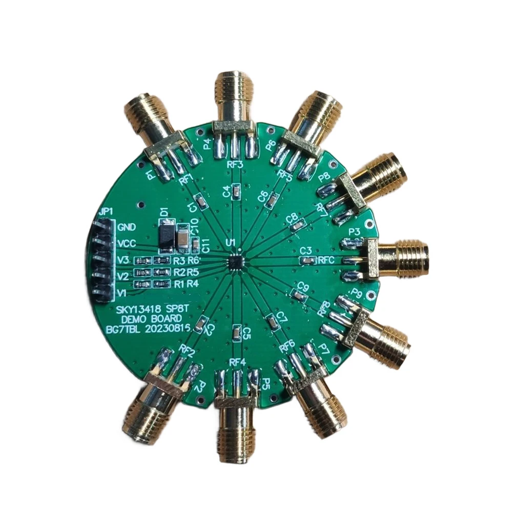 10KHz-6GHz SP8T RF Switch Module 8-Select Antenna Switch Low Insertion Loss Strong Isolation SKY13418 RF Switch Module