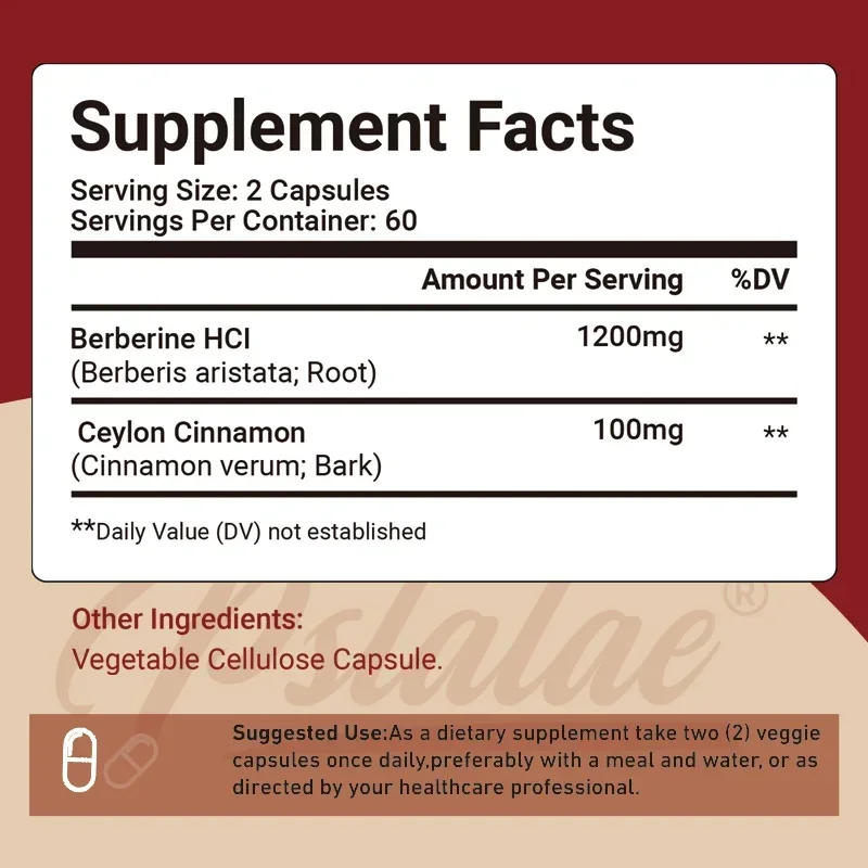 Berberine - High Absorption Heart Health Support, Digestive Health, Anti-inflammatory, Non-GMO