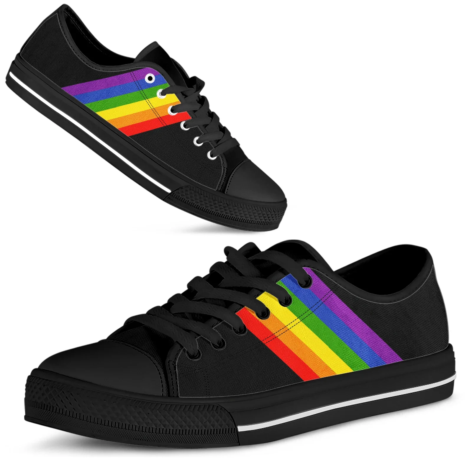 

Canvas Sneakers LGBT Pride Women Shoes Couple Canvas Shoe Casual Women Sport Shoes Male Flat Lace-Up Adult Zapatillas Mujer