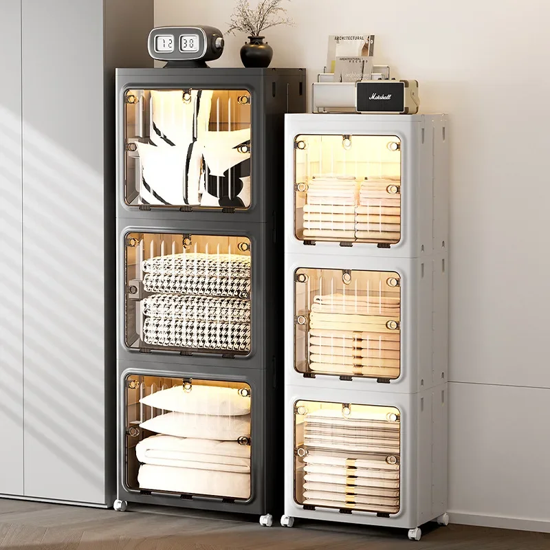

Storage Box Household Locker Multi-layer Foldable Wardrobe Clothes Organizing Box Toys Snacks Multifunctional Shelf