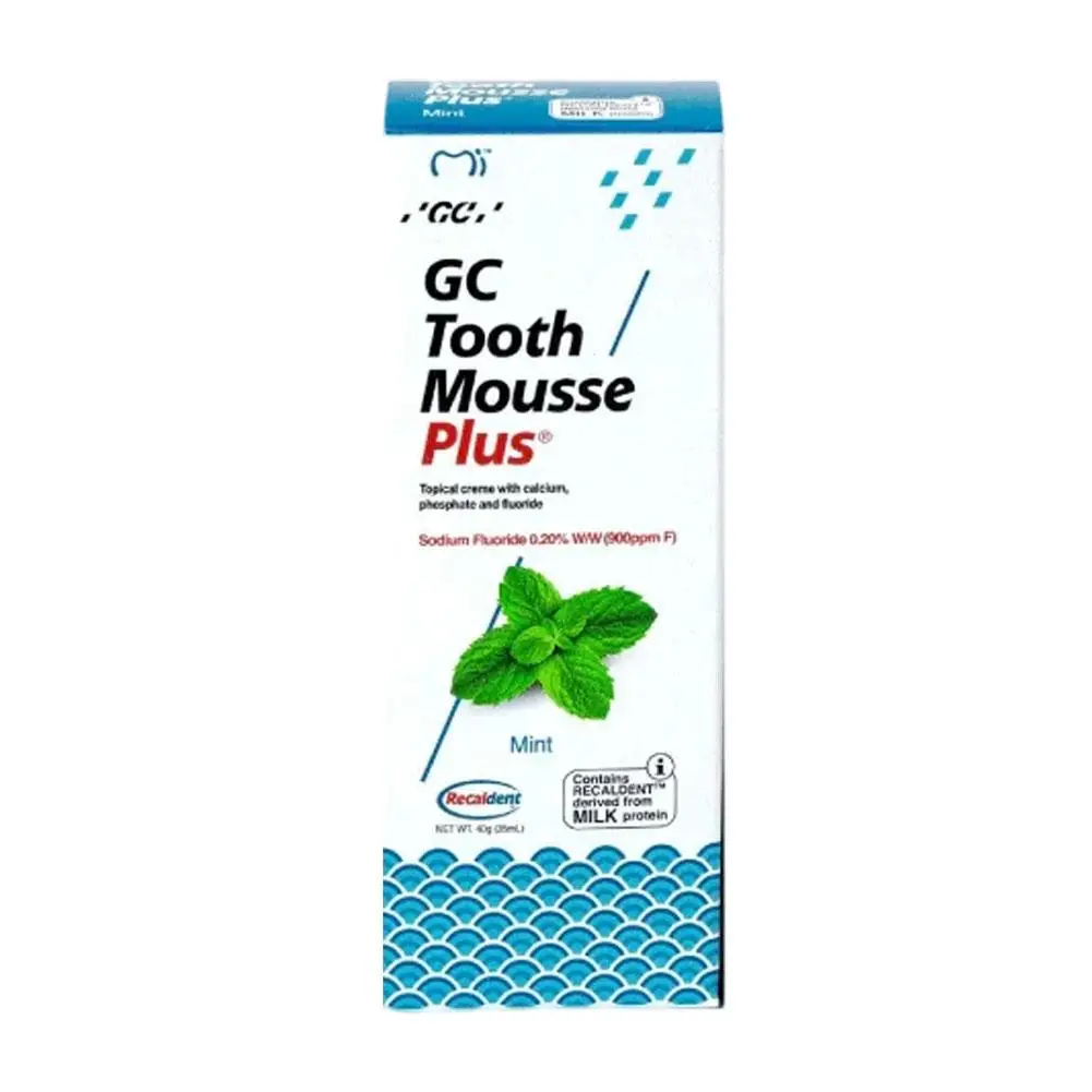 GC Tooth Mousse Plus Zahnpasta Erdbeer-Minze Geschmack Schmelzschutz Kariesvorbeugung Tägliche Mundpflege Mousse