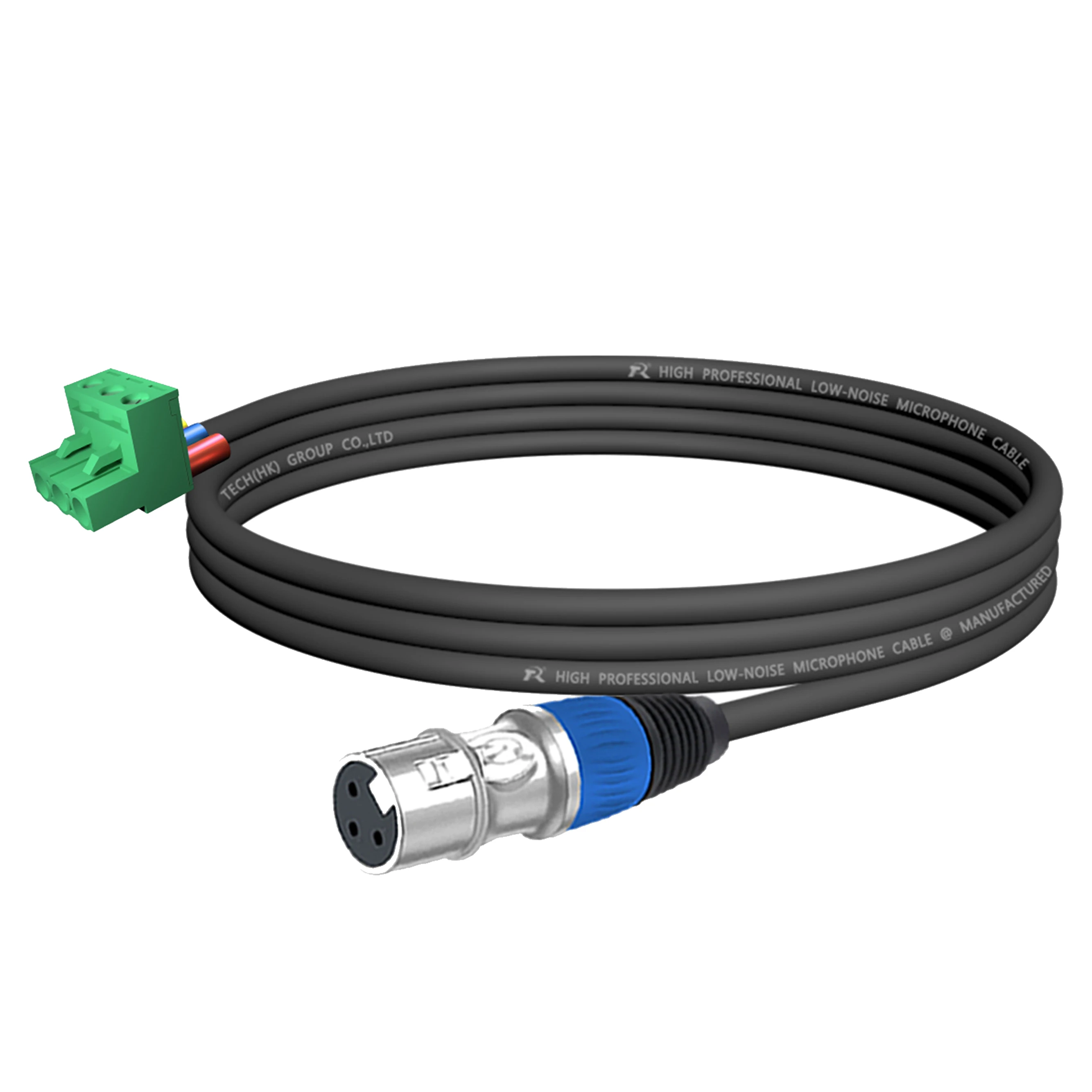 1 Stück 3-Pin PCB-Schraubklemmen-Stecker auf XLR M/F-Kabel, XLR-zu-Phoenix-Konverterkabel, rauscharmes Mikrofonkabel für Lautsprecherprozessor – Detail 3