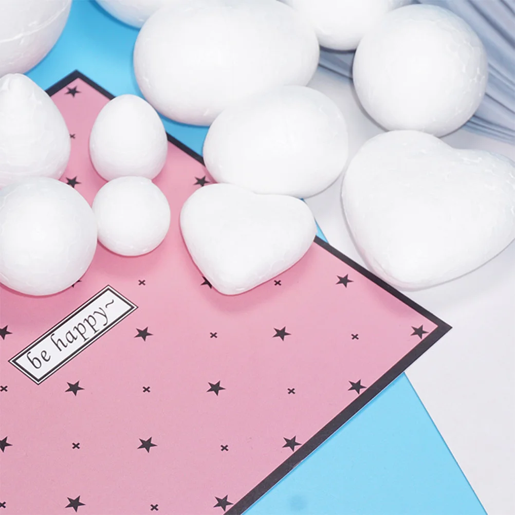 

20Pcs 8.2cm White Heart Foam Balls Decorations DIY Crafts Embellishments Wedding Anniversary Valentine's Day Kids Creative