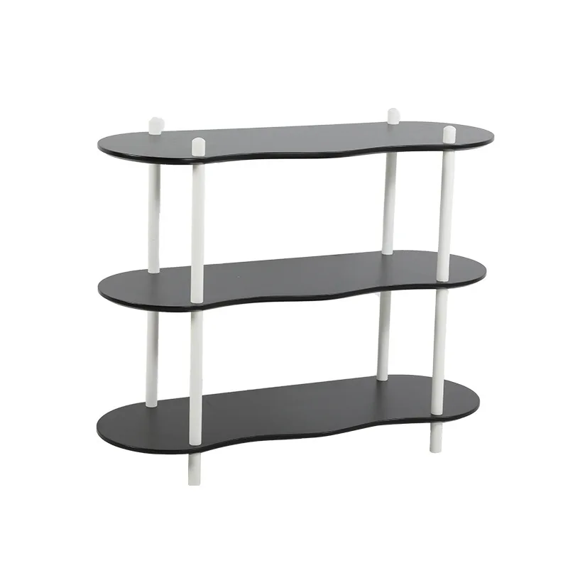 

Small apartment living room floor bookshelf special-shaped multi-layer display rack bedroom
