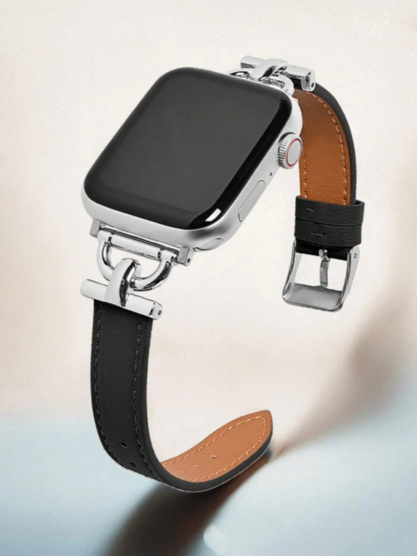 Eccellente popolare passante in pelle metallica per cinturino Apple Watch da donna 10/9/8/7/6/5/4/3 38mm 40mm 41mm 42mm 44mm 45mm 46mm 49mm cinturino