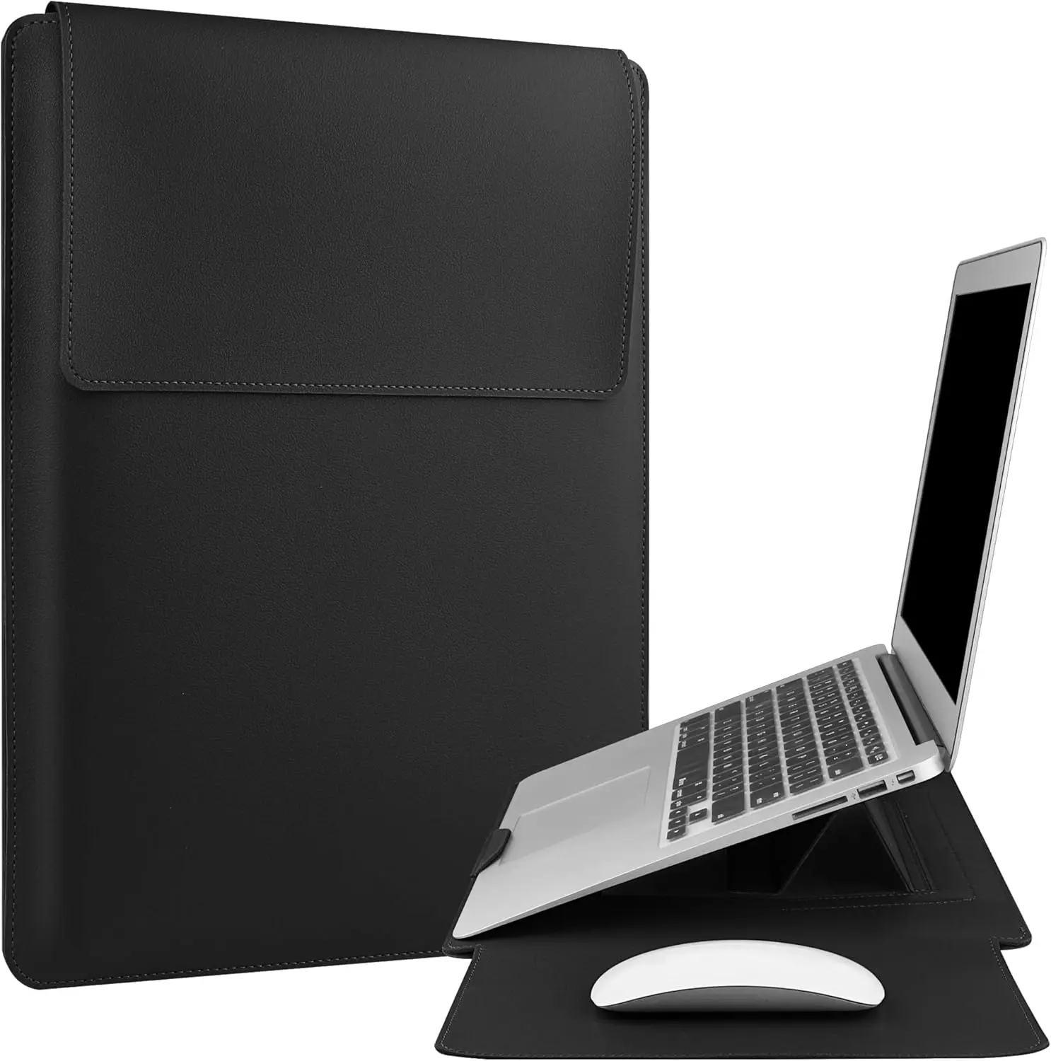 

Multi-Function Sleeve Case with Stand for MacBook Pro/Air Dell HP Lenovo ThinkPad Samsung Asus Acer LG 13.3 14 15.4 16 Laptops