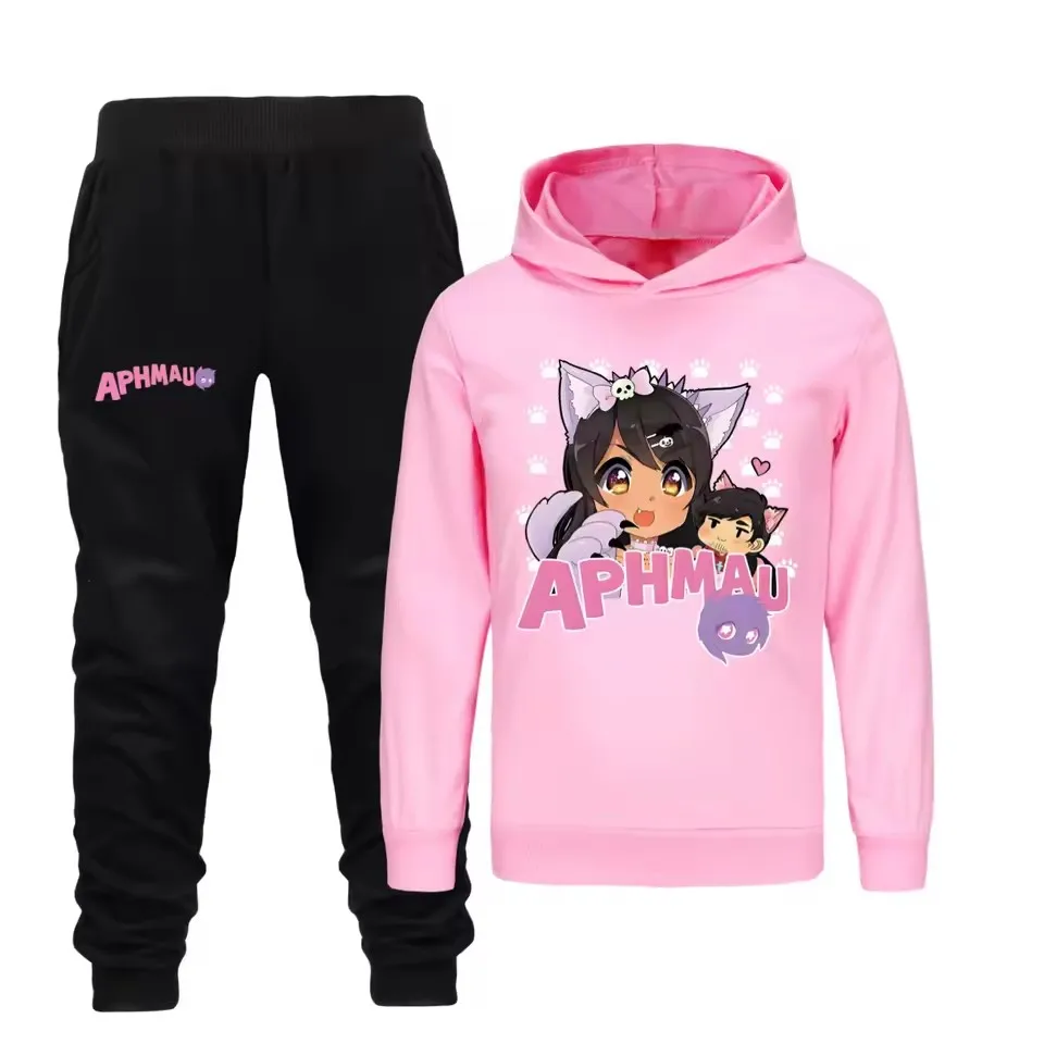 

Одежда в стиле аниме APHMAU, детские толстовки с капюшоном, брюки, комплекты из 2 предметов, толстовки с капюшоном, наряды для маленьких мальчиков и девочек, модные спортивные костюмы для малышей