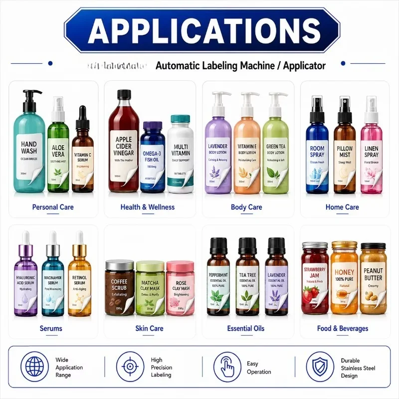 Customized Semi‑Automatic Desktop Round Bottle Labeling Machine Electric Sticker Labeling Equipment