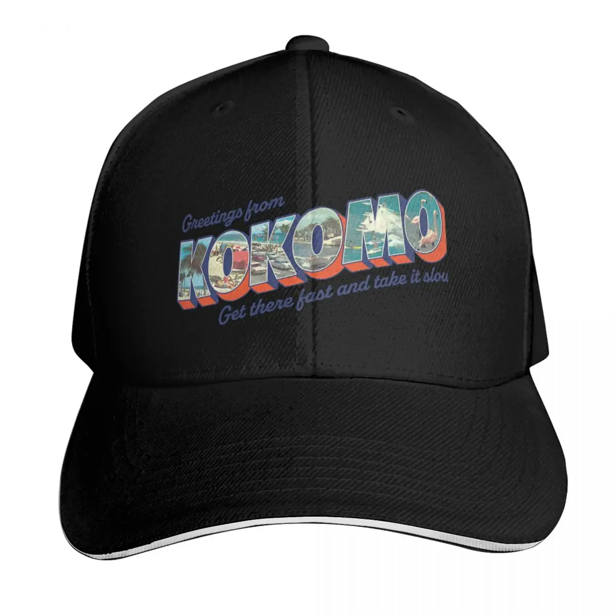 

Kokomo Postcard Classic T-Shirt Baseball Cap fun hats Sunscreen Snap Back Hat fishing hat Women's Beach Outlet Men's