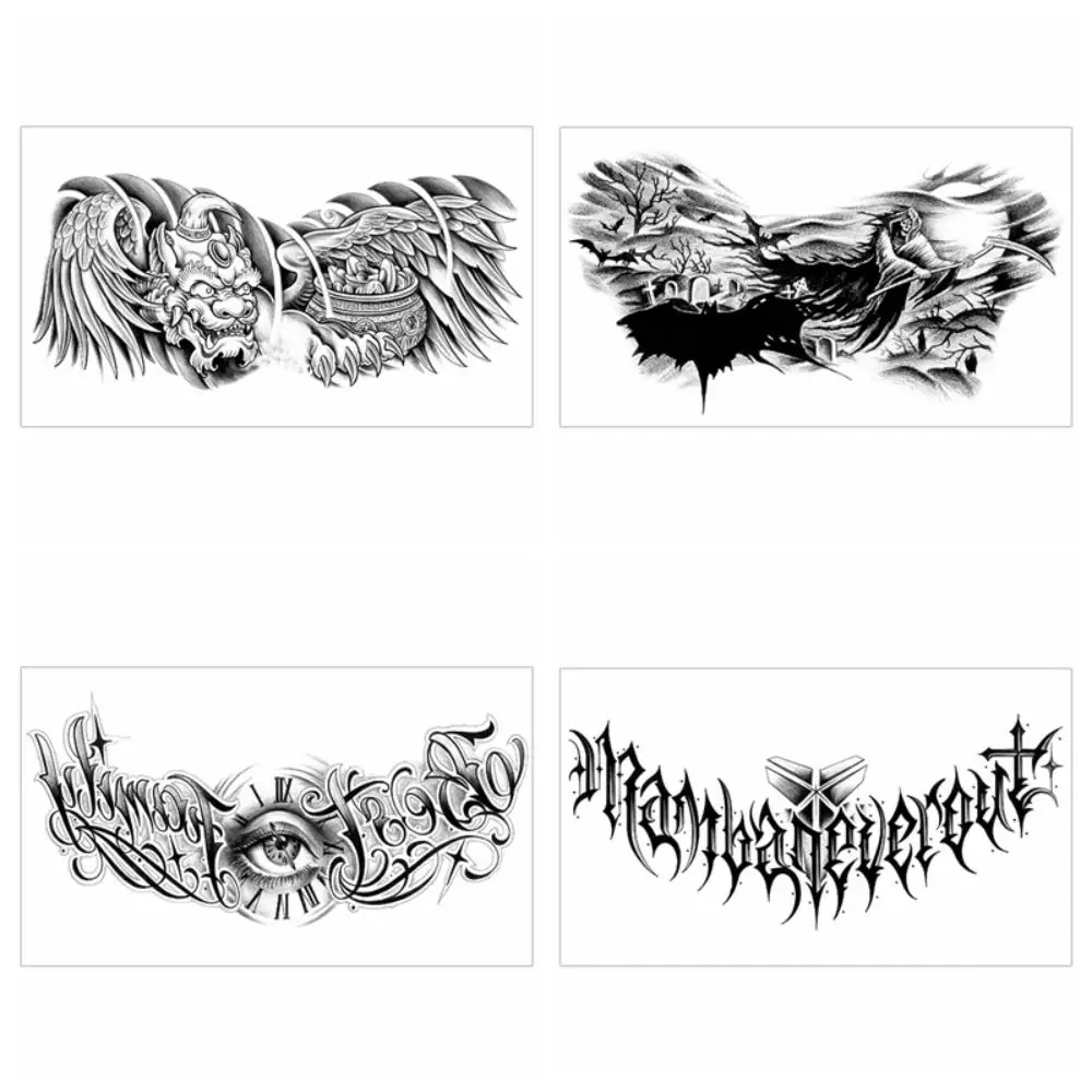 

Временные татуировки-наклейки с драконом, долговечные полупостоянные наклейки с головой дракона, одноразовые против пота