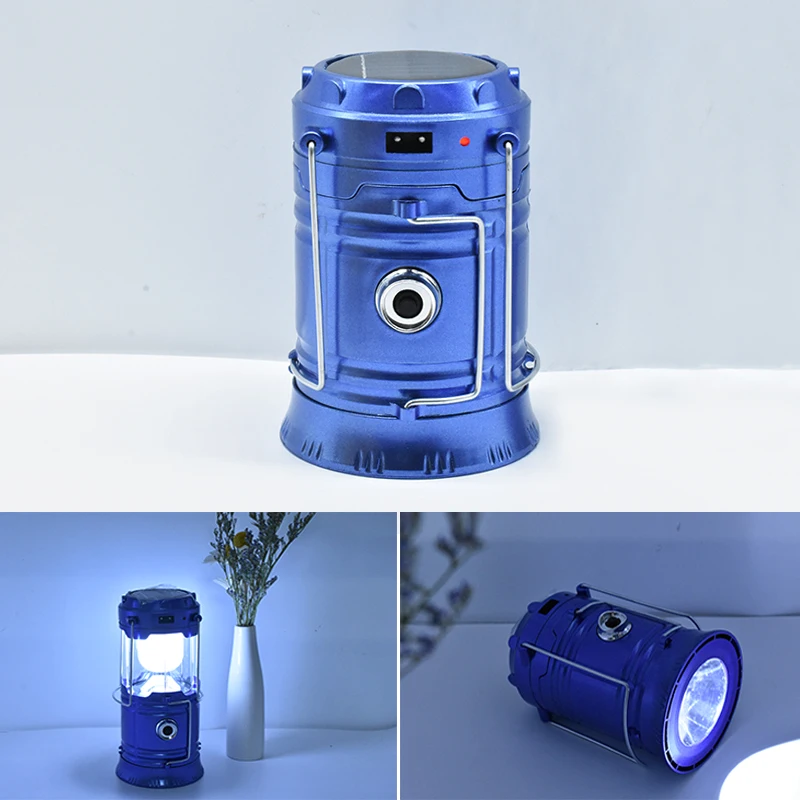 Outdoor Solar Camping Lantern Waterproof Emergency Flashlight 2/4 in 1 Led Tent Projection Lamp Galaxy Effect Discos Stage Light