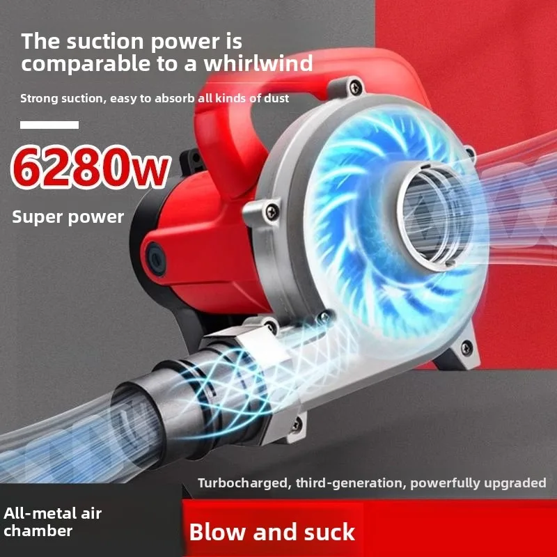 220V High Power Industrial Blower Vacuum Cleaner – 2-in-1 Dust Extractor for Wall Chaser, Woodworking Grinder & Table Saw