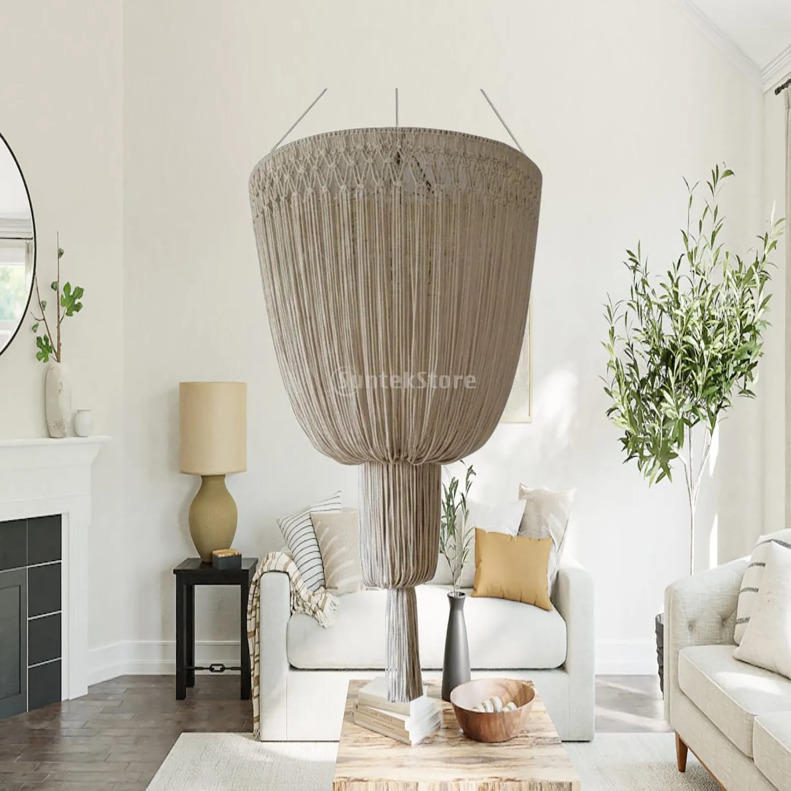 Cotton Rope Hanging Shade Nordic Design Boho Tassel Lampshade Warm Ambiance