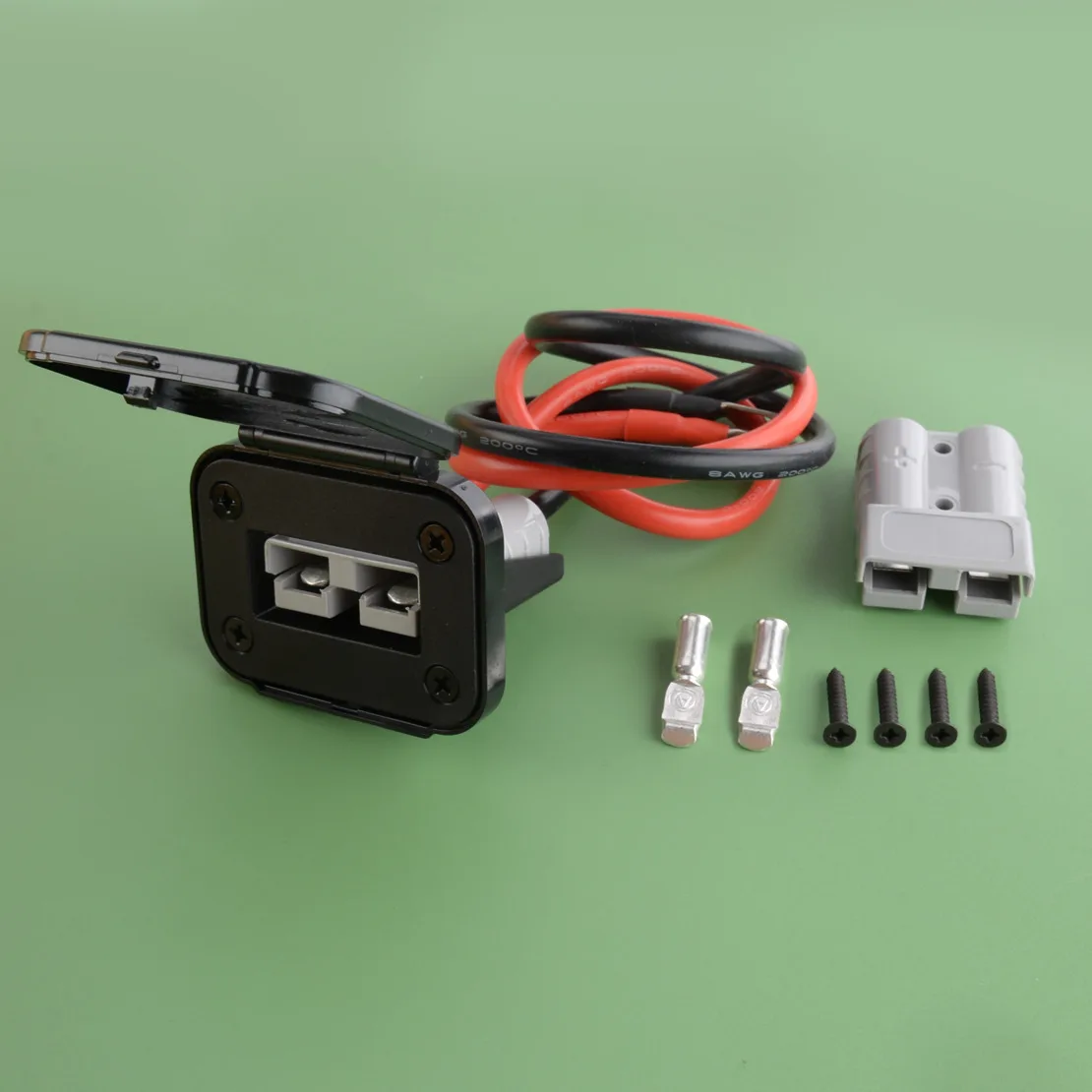 

600V Heavy Duty 50AMP Battery Quick Disconnect Connector with 8AWG Cable fit for Plug