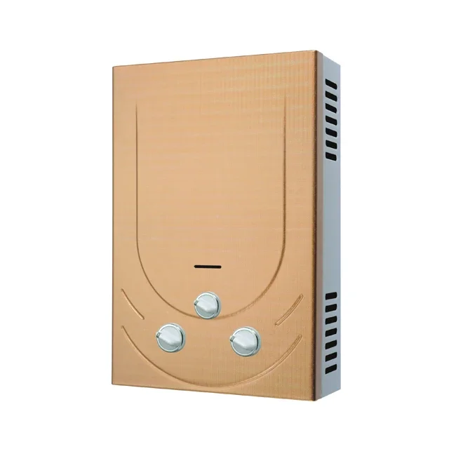 Winter Ice BathWall Mounted Geyser Flue Type And Instant Yellow Colored Steel Gas Hot Water Heater