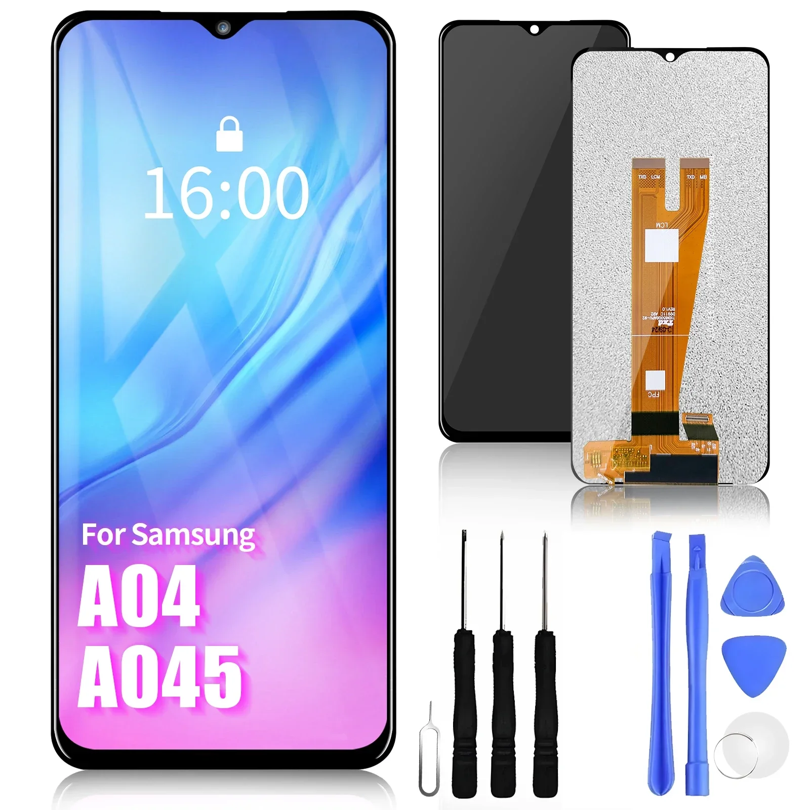 Tela LCD para samsung a04, digitador de tela sensível ao toque, substituição para a45, a045f, 6,5 polegadas