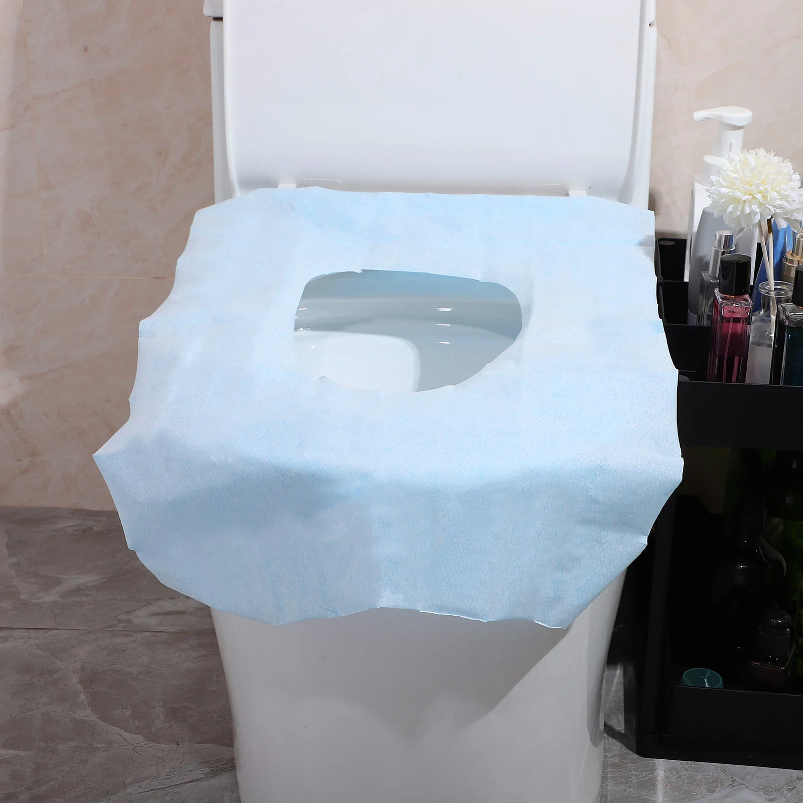 

18pcs Toilet Seat Cover Disposable Waterproof PE Wood Pulp Cushion Mat Potty Protector for Adults Kids Travel Outdoor Bathroom