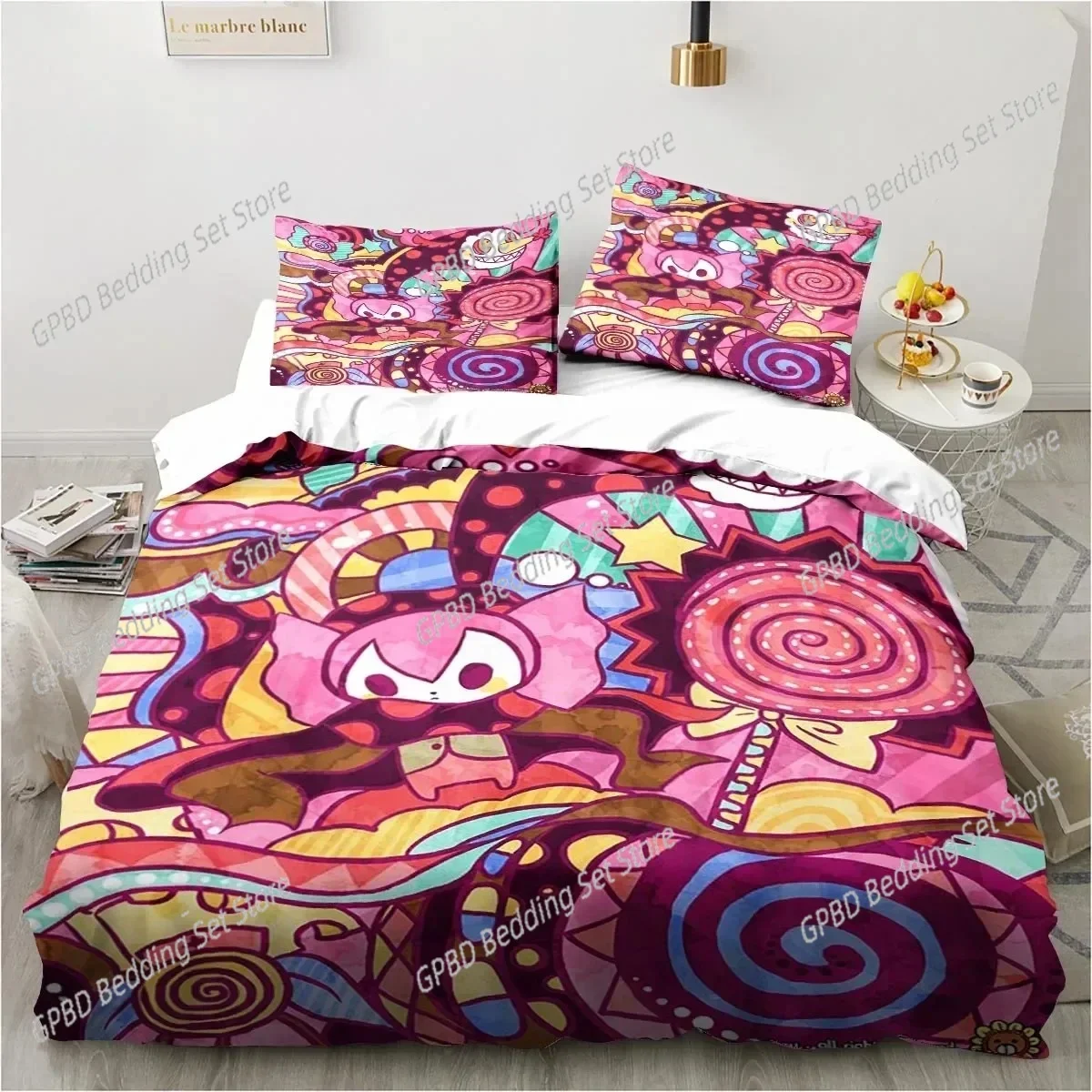 Anime Puella Magi Madoka Magica Comfortable Duvet Quilt Cover Pillowcase Bedding Set Children Bedroom Decoration Home Textile