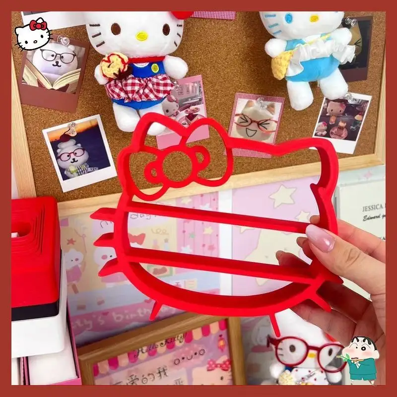 3D-gedrucktes Hello-Kitty-förmiges Ausstellungsregal, Aufbewahrungsregal für Puppenhaus, Miniatur-Lebensmittel, Sammlerstücke, Desktop-Aufbewahrung für Zuhause