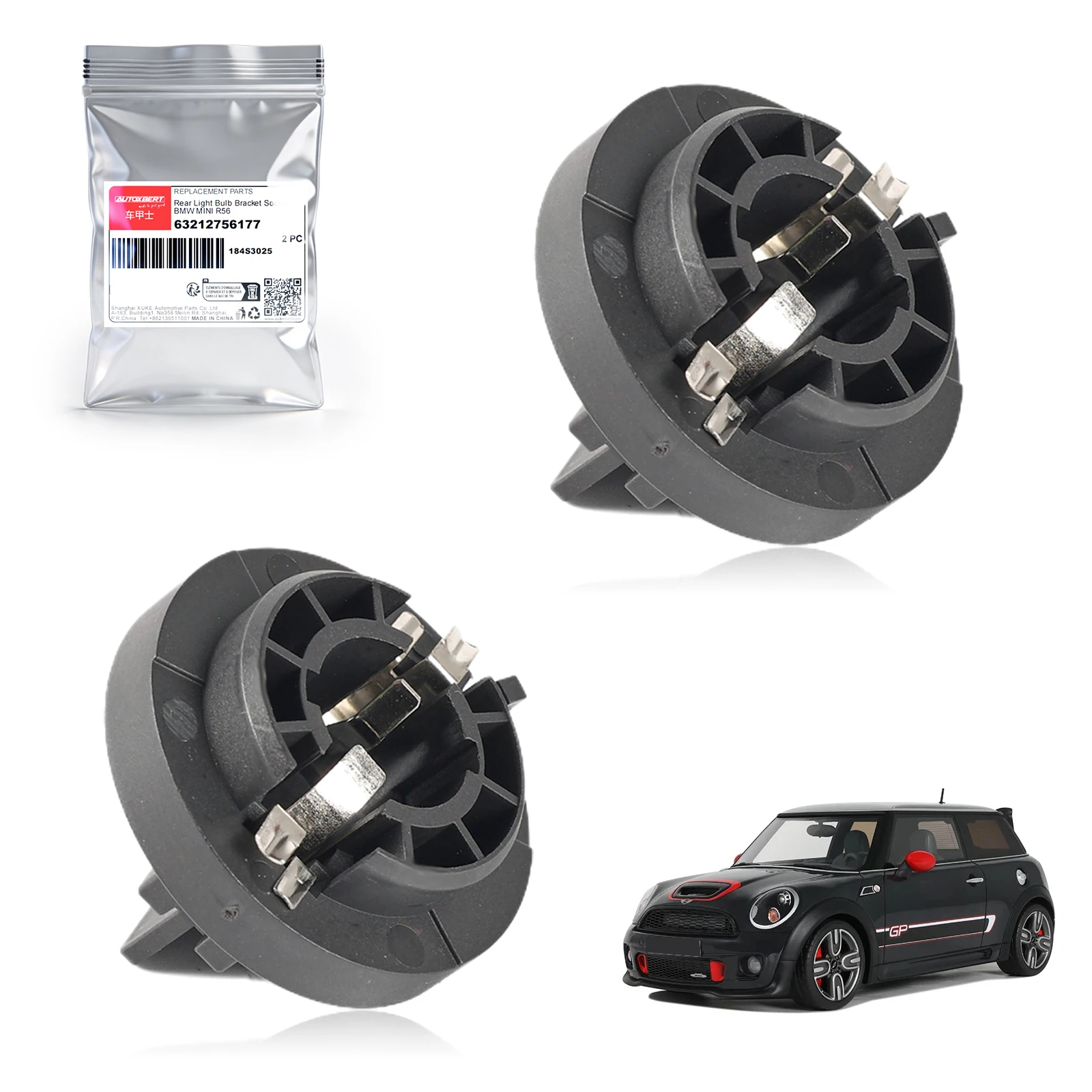 2x 63212756177 Rear Tail Stop Brake Light Bulb Socket Holder Base Connector Cable Wire For BMW Mini Cooper R56 R57 R58 R59