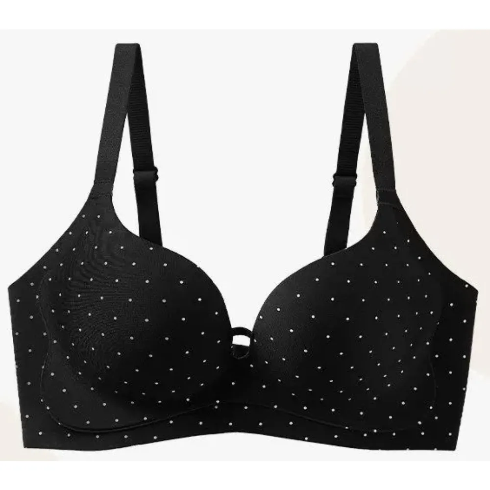 Women Deep V Neck Sexy Bra Push Up for Small Breast No Underwire Soft Fabric Lift Side Collection Underwear Brassiere 32‑38 Bra