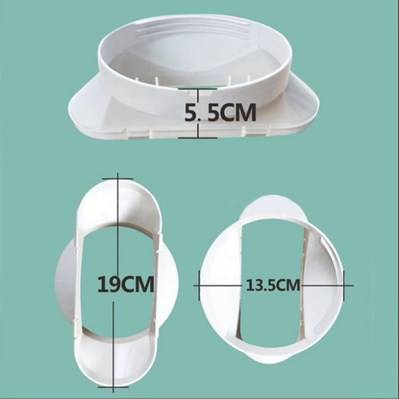 Flat Nozzle Interface 130Mm Mobile Air Conditioner Exhaust Pipe Interface Flat Nozzle Joint Accessories
