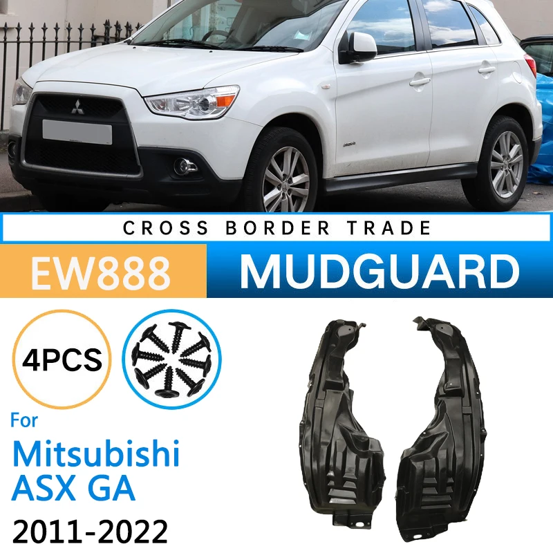 

Car Mudguards For Mitsubishi ASX GA 2011~2022 2015 2016 Front Rear Wheels Mudflaps Splash Guards Mud Flaps Fender Accessories