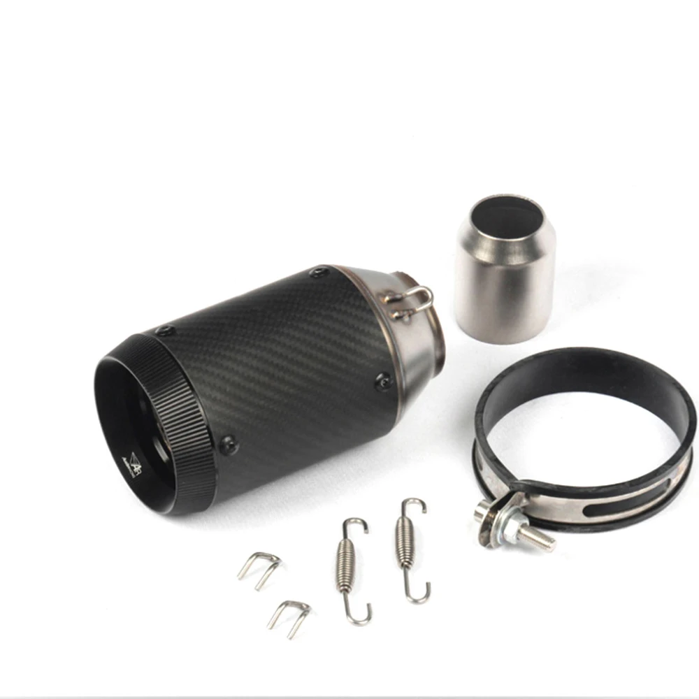 Universal Motorcycle Exhaust CNC Carbon Fiber Escape Muffler For Kawasaki Z900 FZ6 RC390 S1000XR image 4