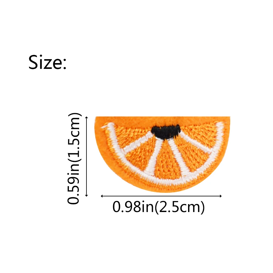 Diy oranges patches for clothing iron embroidered patch applique iron on patches sewing accessories badge stickers for clothes