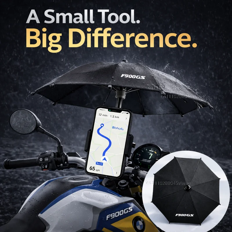 

For BMW F900GS Motorcycle Phone Umbrella Holder Waterproof Sunshade Anti Glare Rainproof Handlebar GPS Mount