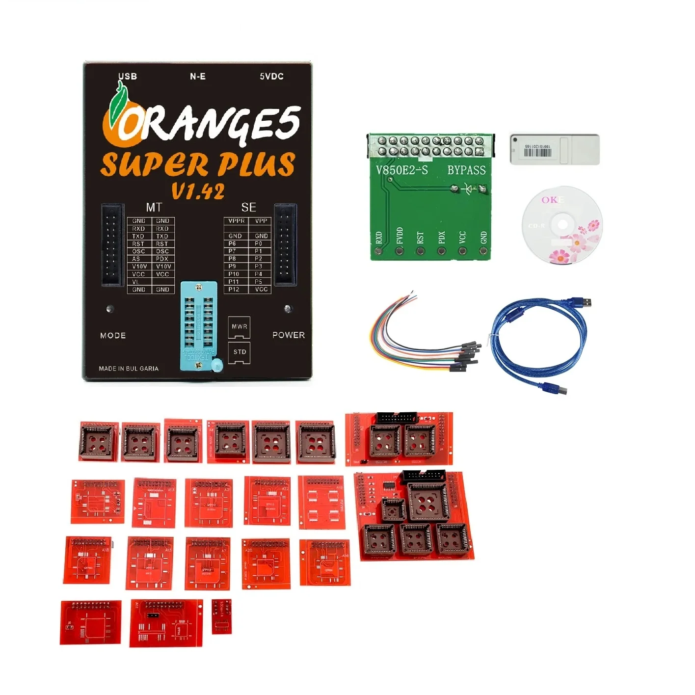 Orange5 Programmer V1.42 Full License with 1.42 Dongle Adds More Ecu Mcu List Program for Toyota for Suzuki for Hyundai