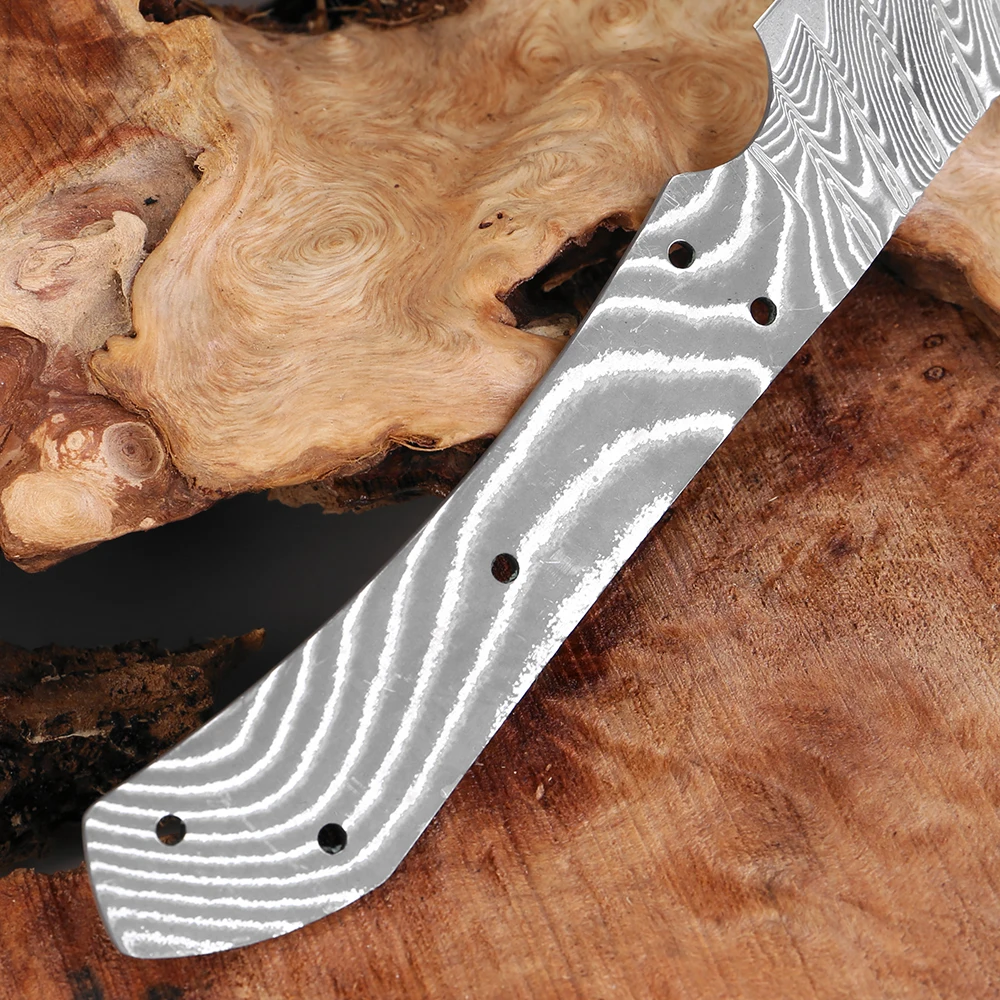 Forged Damascus Steel Utility Fruit Knife Blank Blade for Knife Making,Diy Full Tang Ultra Sharp Kitchen Knife Blank Blade